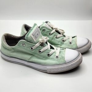 Converse All Stars Kids Mint Green Canvas Sneakers Size 4